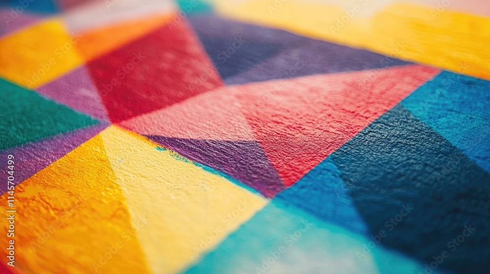 Aufkleber colorful abstract design created by a graphic designer showcasing vibrant textures and geometric pat