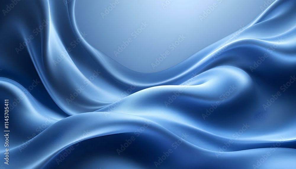 Poster blue white 3d gradient abstract curve wave wavy line background for a creative business project or d