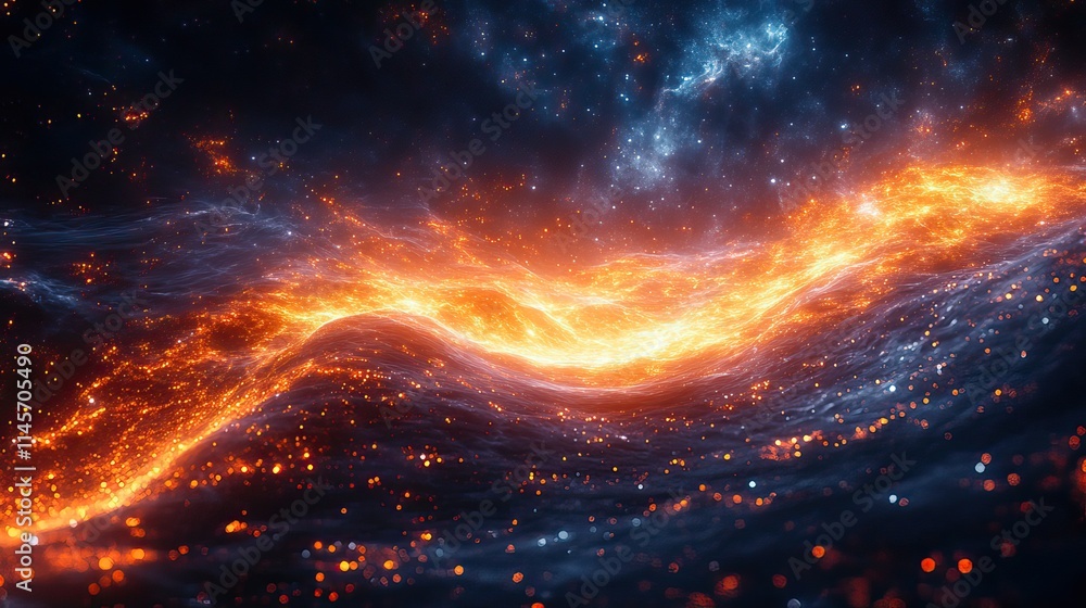 Canvas Prints a wormhole connects distant points in space, a dark universe background for adventure and exploratio
