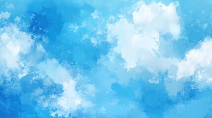 Obraz premium Serene blue sky with fluffy clouds artistic background texture for design and creativity purposes