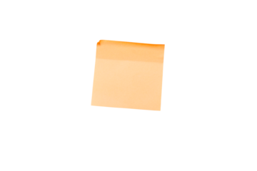 Pink note paper isolated on white background.