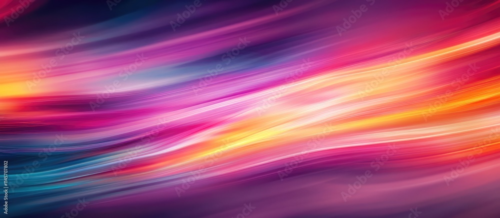 Poster vibrant abstract background of colorful light trails with smooth blurred patterns perfect for creati