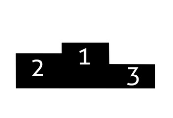 championship podium icon vector on white background