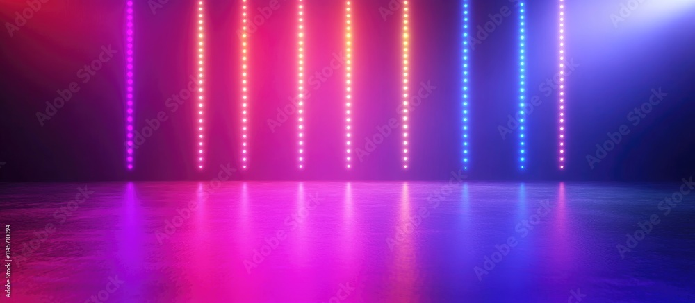 Poster vibrant bokeh backdrop with defocused lights creating an enchanting atmosphere for photography and c