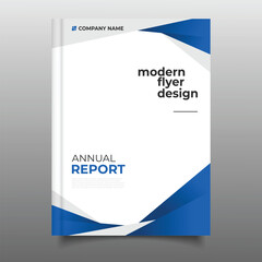 Modern business annual report cover template flyer geometric design collection