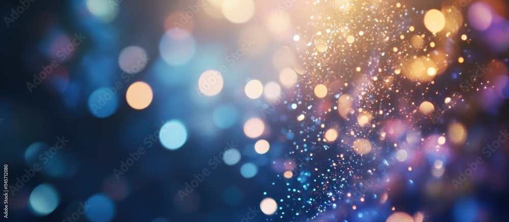 Poster abstract festive background with vibrant bokeh lights creating a magical christmas atmosphere ideal 