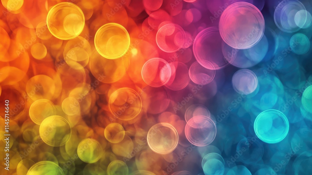Poster vibrant colorful bokeh background with soft circles and gentle gradients for creative designs and vi