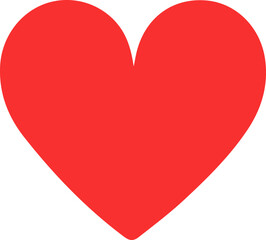 Simple Red Heart Icon Against a White Background