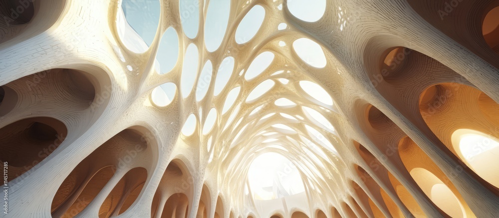 Poster intricate architectural structure with modern aesthetics showcasing innovative design elements ideal