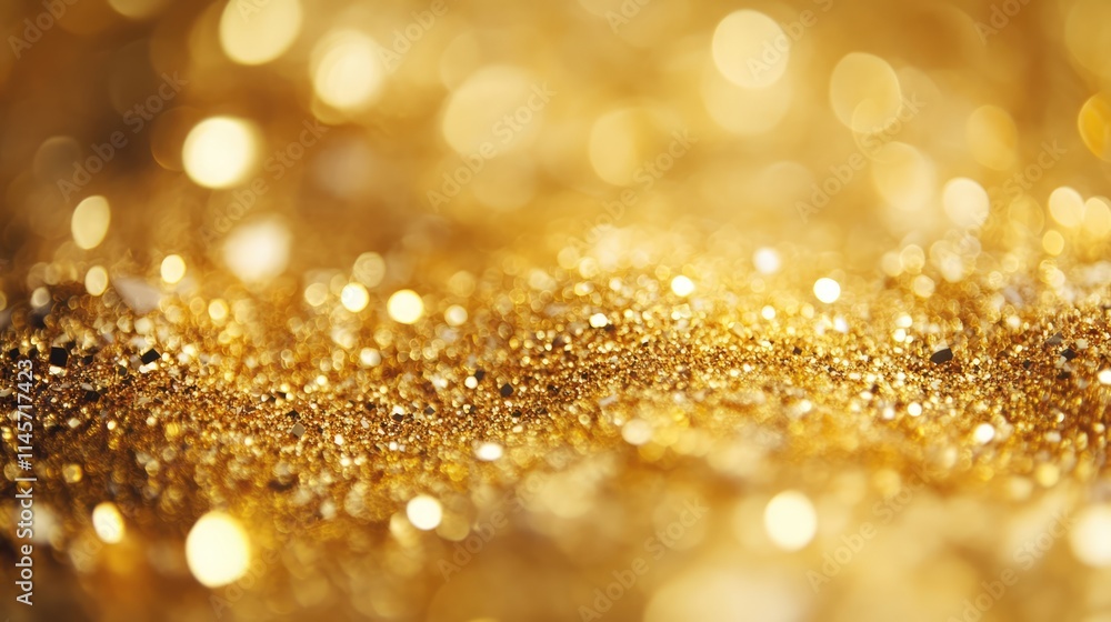 Aufkleber elegant golden bokeh background with shimmering sparkles ideal for festive and luxury design project
