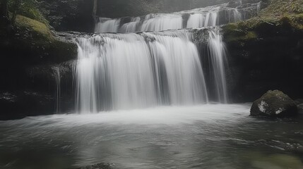 Fototapeta premium Waterfalls formed by mountain streams
