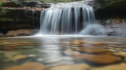 Fototapeta premium Waterfalls formed by mountain streams