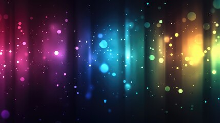 Fototapeta premium Abstract colorful bokeh lights in vibrant hues creating a dreamy night atmosphere with blurred effects for artistic backgrounds and designs