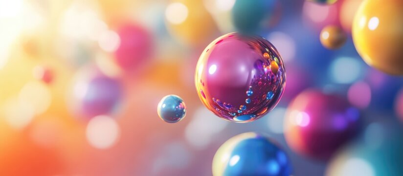 Colorful festive background with blurred sparkling balls creating a vibrant and joyful atmosphere for celebrations and events