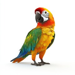 Fototapeta premium 3D Parrot Isolated and White Background