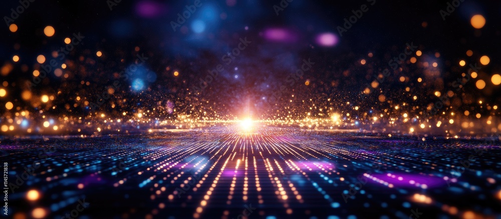Poster vibrant macro view of a digital led panel showcasing an rgb pixel grid representing modern technolog