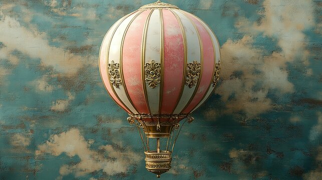 Elegant Pink and White Hot Air Balloon Decor