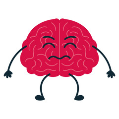 Brain Mental Health Character Illustration
