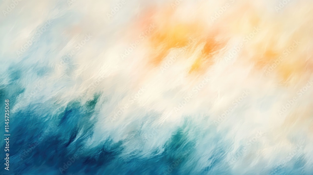 Aufkleber soft watercolor abstract background blending warm and cool tones for artistic and creative projects.