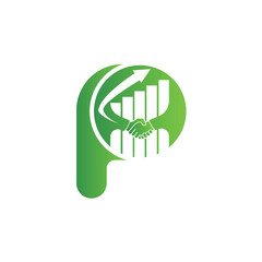 Letter P vector logo template, Colorful Letter P logo, Financial Company Logo, Financial Institute Advisors Logo Design Template Vector Icon