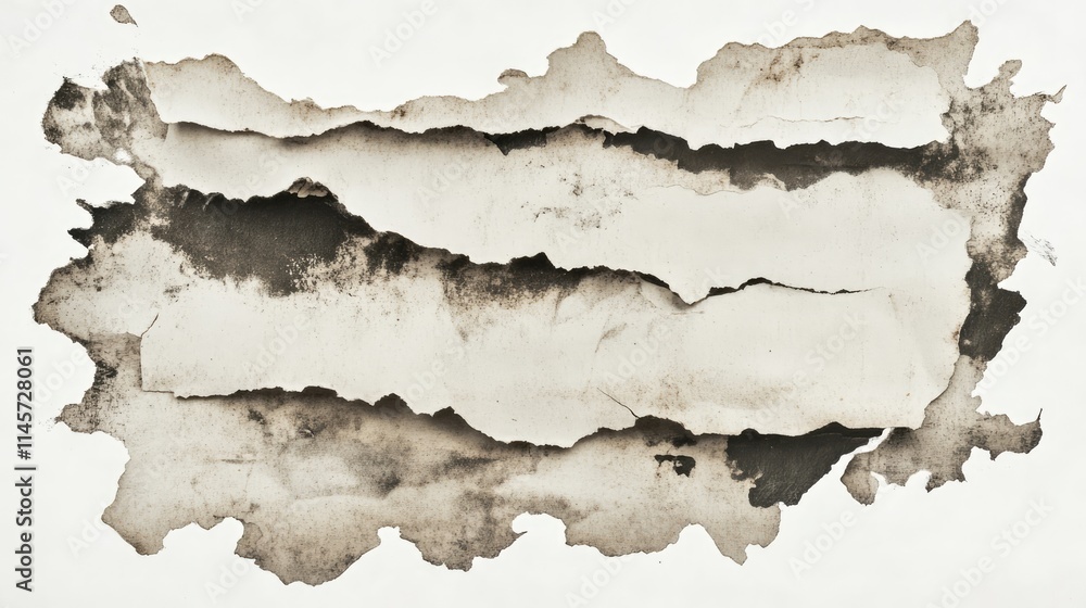 Poster vintage torn paper texture with aged appearance and spots creating a classic backdrop for creative d
