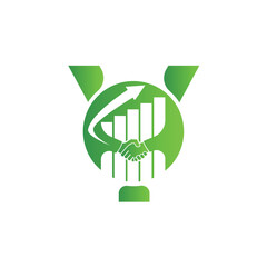 Letter Y vector logo template, Colorful Letter Y logo, Financial Company Logo, Financial Institute Advisors Logo Design Template Vector Icon