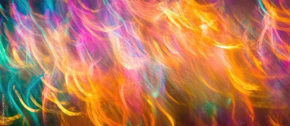 Poster colorful abstract light patterns creating a dreamy blur perfect for artistic backgrounds and modern 