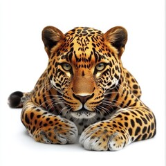 3D Leopard Isolated and White Background