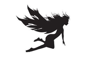 Fototapeta premium Fairy Silhouette Vector illustration