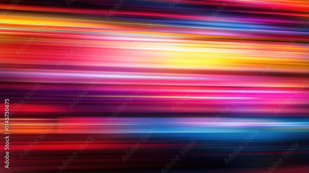 Poster vibrant abstract blurred bokeh background with dynamic colorful streaks and glowing light motion cre