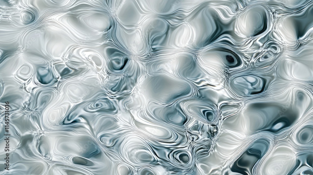 Poster rippling pattern of clean water surface with soft reflections and a tranquil atmosphere perfect for 