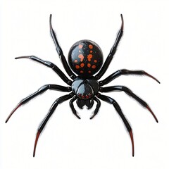 Black Spider Red Spots Arachnid Insect Wildlife Nature Closeup Macro Eight Legs Creepy Crawly