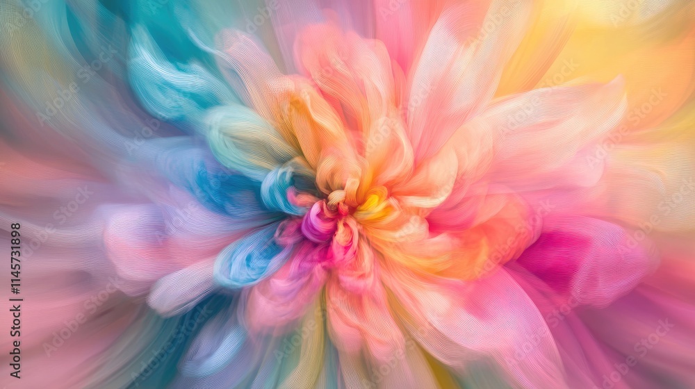 Poster soft abstract floral background with vibrant colors and blurred petals creating a dreamy atmosphere 