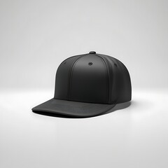 Fototapeta premium High-Quality Black Baseball Cap Mockup Product Photography