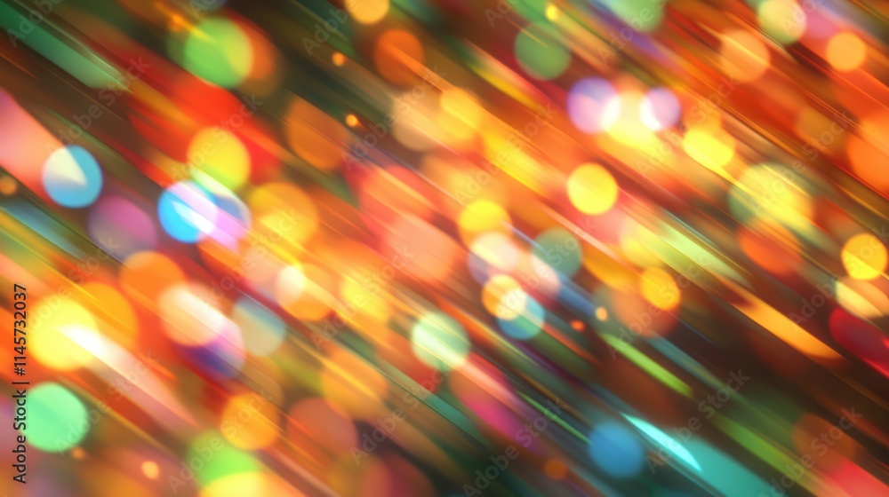 Poster bright abstract background with blurred led lights and colorful bokeh ideal for modern design and ar
