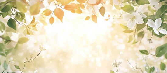 Elegant floral background with soft light for congratulatory card designs and messages