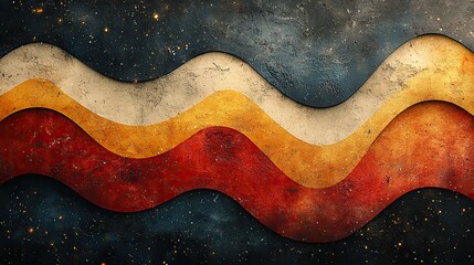 Obraz premium Art illustration with retro wave background texture.