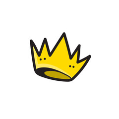 Cartoon little crown vector illustration