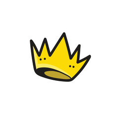 Cartoon little crown vector illustration