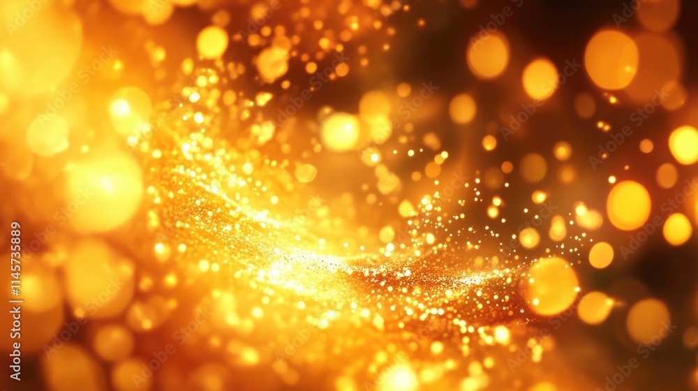Poster elegant golden background texture with shimmering lights and bokeh effects for festive design and lu