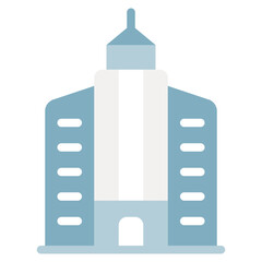 Modern Building Icon for Architecture and Urban Design