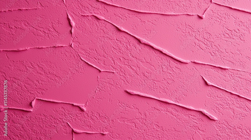 Poster textured pink wall with unique patterns and cracks in surface finish