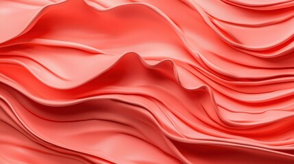 Obraz premium Soft Coral Fabric Texture with Smooth Elegant Waves and Folds