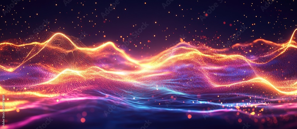 Aufkleber abstract wave light background with vibrant colors illustrating movement and fluidity in design suit