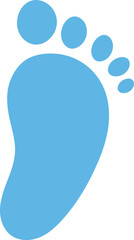 Baby Boy Footprint Vector Illustration