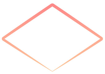 ピンクのシンプルなひし形のフレーム