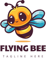 cute bee flying 