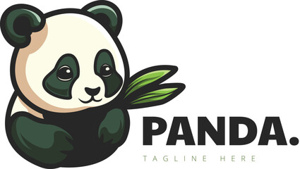 Naklejka premium Panda logo