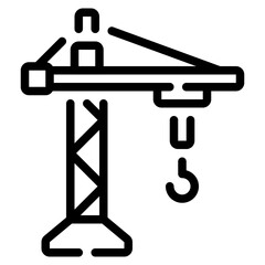 Construction Crane Icon for Building Projects