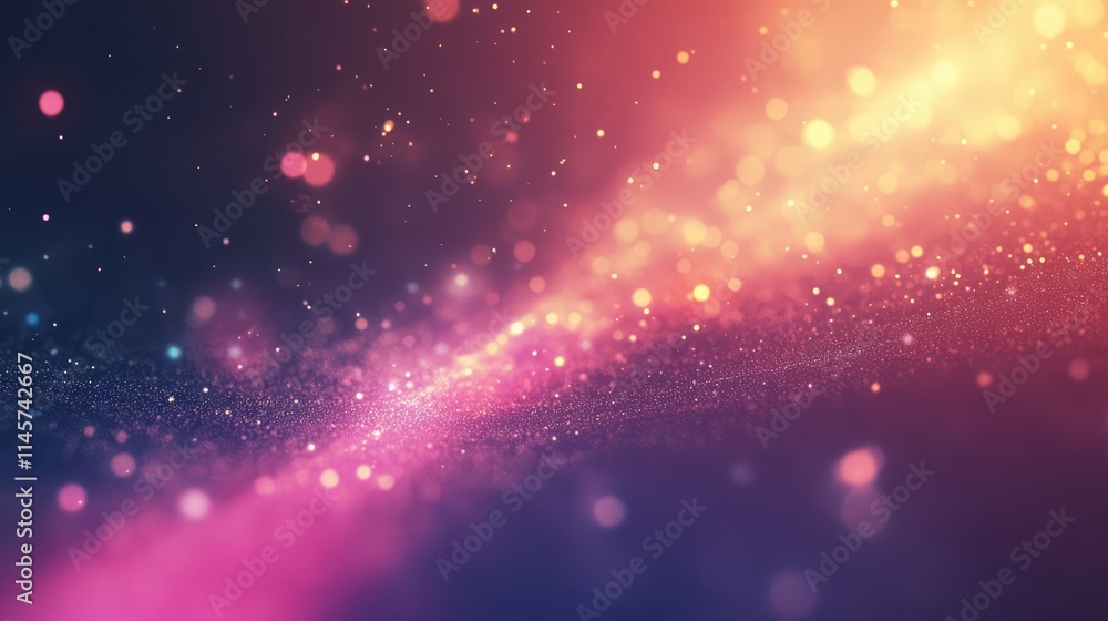 Poster abstract bokeh light flare background with vibrant colors creating a dreamy night scene atmosphere p